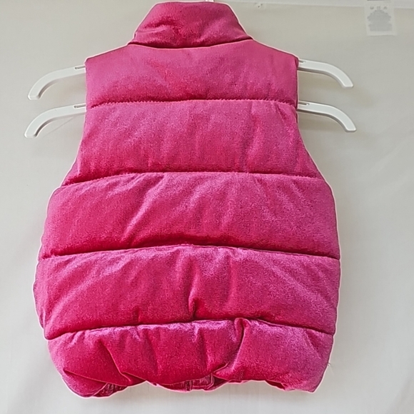 GYMBOREE | Hot Pink Zippered Velvet/Velour Puffer Vest, NWOT! - Picture 2 of 7